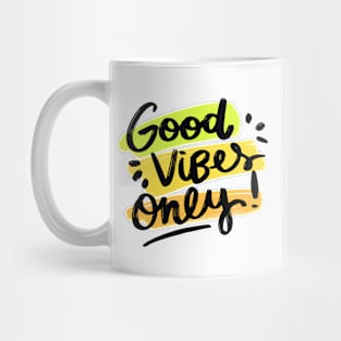 Good vibes only Quote Saying Sticker Mug